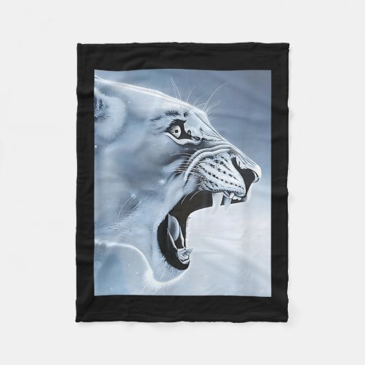 Funny Lion Monkey Meme Ragebait Meme Brainrot Gene Fleecedecke (Vorderseite)