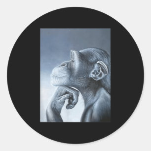 Funny Lion Monkey Meme Ragebait Meme Brainrot Gene Runder Aufkleber