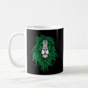 Funny Lion Nigeria Flag Nigerian Lion Kaffeetasse