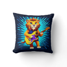 Funny Lion Playing Guitar