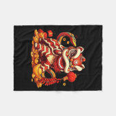 Funny Lion Snake Chinese New Year 2025 Womens Mens Fleecedecke (Vorderseite (Horizontal))