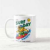 Funny Lion Surfing Summer Vacation Surf Day Boys G Kaffeetasse (Links)