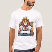 Funny Lion Vater T - Shirt - King of the Couch (Vorderseite)