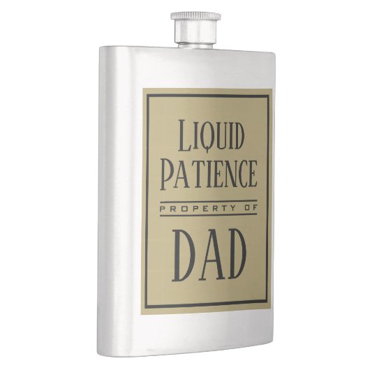 Funny Liquid Patient Zitat Custom Modern Monogram Flachmann (Rechts)