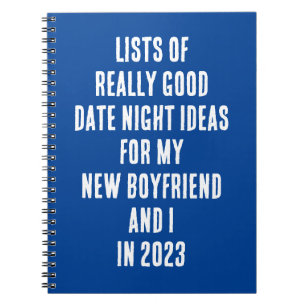Funny "List of very good date night Ideas for" Notizblock