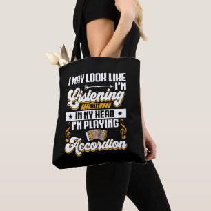 Funny Listening in meinem Kopf Ich spiele Accordio Tasche