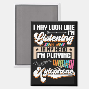 Funny Listening in meinem Kopf Ich spiele Xylophon Magnet