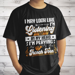 Funny Listening in meinem Kopf spiele ich Französi T-Shirt