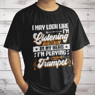 Funny Listening in meinem Kopf spiele ich Trumpet T-Shirt