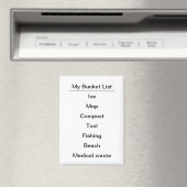 Funny Literal My Bucket List Refrigerator Magnet (In Situ (Geschirrspüler))