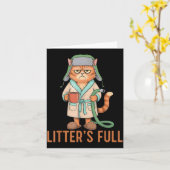 Funny Litter’s Full Cat Parody Cute Cat Lover Chri Karte (Gelbe Blume)