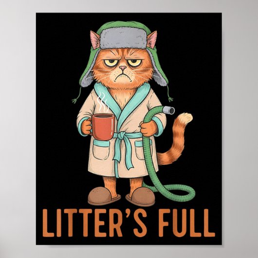 Funny Litter’s Full Cat Parody Cute Cat Lover Chri Poster (Vorne)