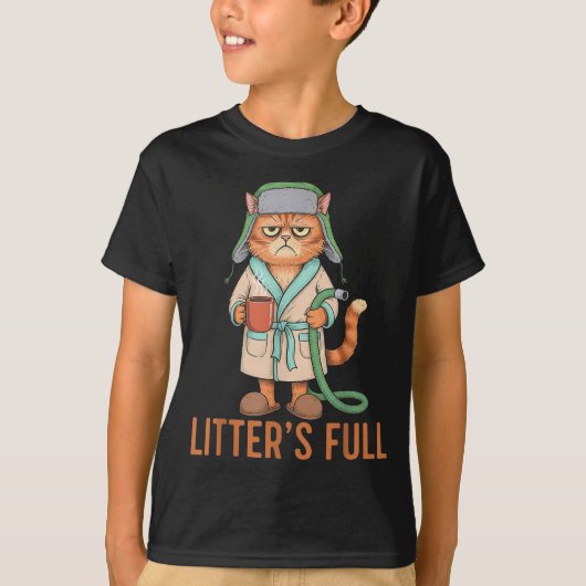 Funny Litter’s Full Cat Parody Cute Cat Lover Chri T-Shirt (Vorderseite)