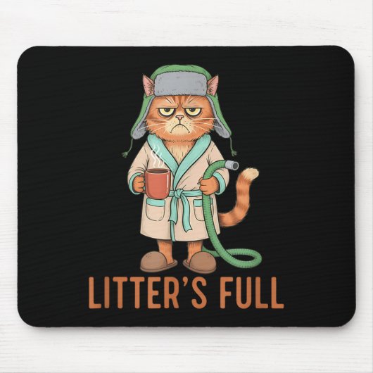 Funny Litter’s Full Cat Parody Litter’s Full Funny Mousepad (Vorne)