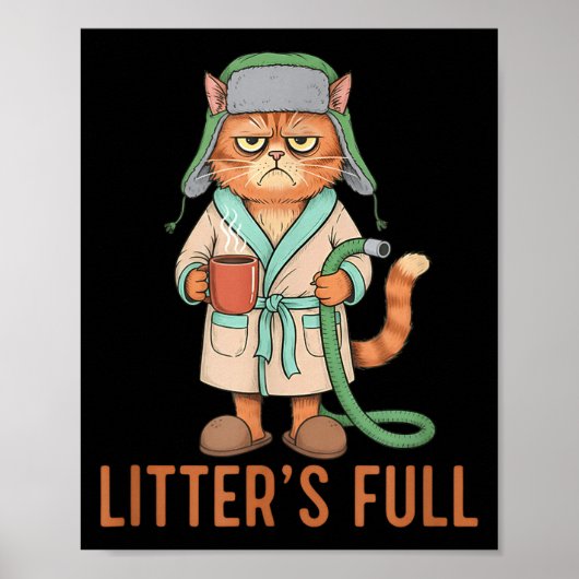 Funny Litter’s Full Cat Parody Litter’s Full Funny Poster (Vorne)