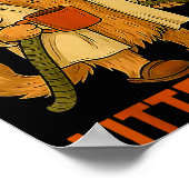 Funny Litter’s Full Cat Parody Shirt Litter’s Full Poster (Ecke)