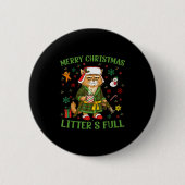 Funny Litter’s Full Cat Parody Tee Christmas Button (Vorderseite)