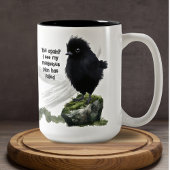 Funny Little Black Bird Sarcastic Guten Morgen Zweifarbige Tasse