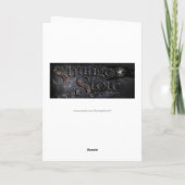 Funny Little Black Oriental Cat Art Karte (Rückseite)