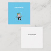 Funny Little Cow Mini Danke Note Card Mitteilungskarte (Vorne/Hinten)
