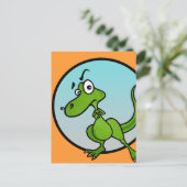FUNNY LITTLE DINOSAUR POSTCARD POSTKARTE (Stehend Vorderseite)