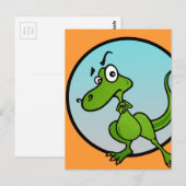 FUNNY LITTLE DINOSAUR POSTCARD POSTKARTE (Vorne/Hinten)