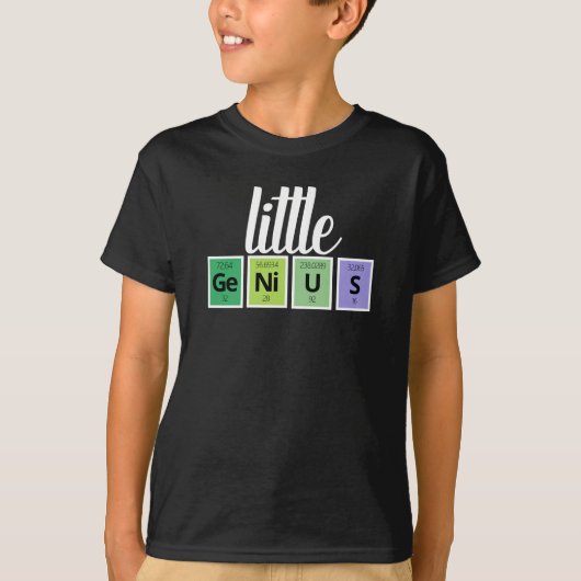 Funny Little GeNiUS Periodic Table Element Symbols T-Shirt (Vorderseite)