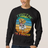 Funny Little Golden Retriever Trust Me I m Dogtar Sweatshirt (Vorderseite)