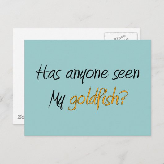 Funny Little Goldfish Geschenke Postkarte (Vorne/Hinten)