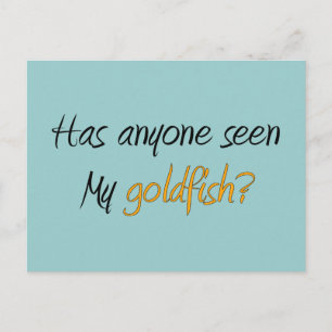 Funny Little Goldfish Geschenke Postkarte