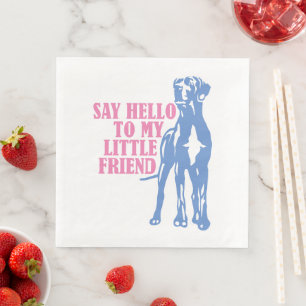 Funny Little Great Dane Napkins Serviette