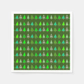 Funny Little Green Christmas Trees Serviette (Vorderseite)