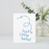 Funny Little Hello Postkarte (Stehend Vorderseite)