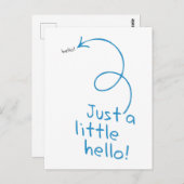 Funny Little Hello Postkarte (Vorne/Hinten)
