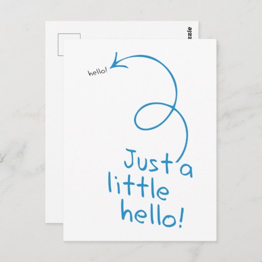 Funny Little Hello Postkarte (Vorne/Hinten)