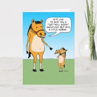 Funny Little Horse bekommt Wohlfühlkarte Karte