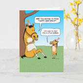 Funny Little Horse Birthday Card Karte (Gelbe Blume)