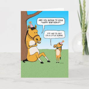 Funny Little Horse Birthday Card Karte