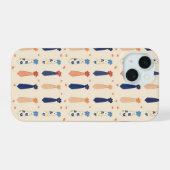 Funny Little Krawatte Pattern iPhone 15 Hülle (Rückseite (Horizontal))