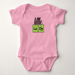 Funny Little LaDy Periodic Table Element Symbols Baby Strampler