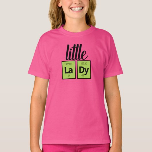 Funny Little LaDy Periodic Table Element Symbols T-Shirt (Vorderseite)