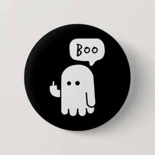 Funny Little Middle Fingers Niedlich Ghost Boojee Button