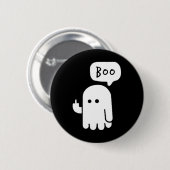 Funny Little Middle Fingers Niedlich Ghost Boojee  Button (Vorne & Hinten)