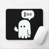 Funny Little Middle Fingers Niedlich Ghost Boojee Mousepad (Mit Mouse)