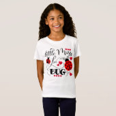 Funny Little Miss Liebe Bug Niedlicher Valentinsta T-Shirt (Vorne ganz)