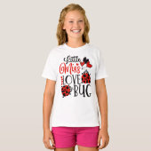Funny Little Miss Liebe Bug Niedlicher Valentinsta T-Shirt (Vorne ganz)