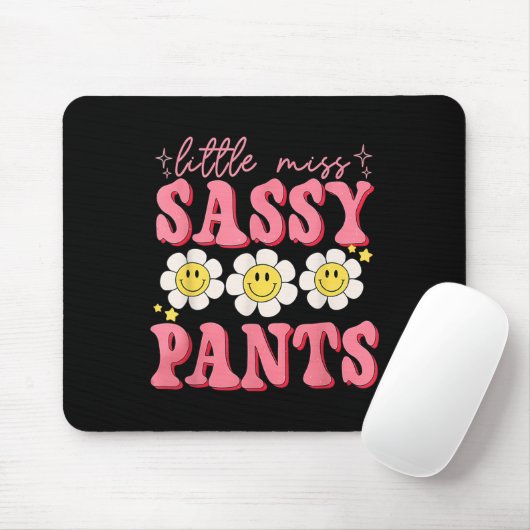 Funny Little Miss Sy Pants zurück zu Schulmädchen Mousepad (Mit Mouse)