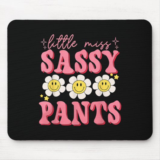 Funny Little Miss Sy Pants zurück zu Schulmädchen Mousepad (Vorne)