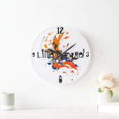 Funny Little Mongrel Round Clock Große Wanduhr (Zuhause)