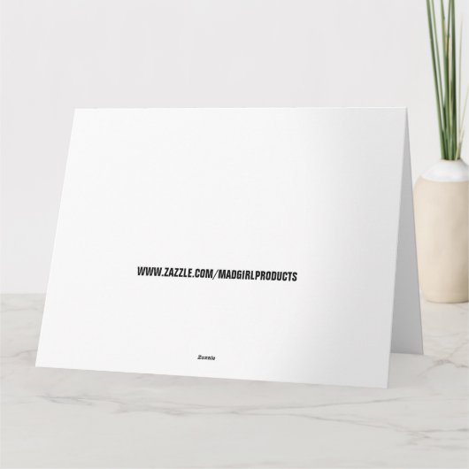 FUNNY LITTLE OLD LADY GIANT BIRTHDAY CARD KARTE (Rückseite)